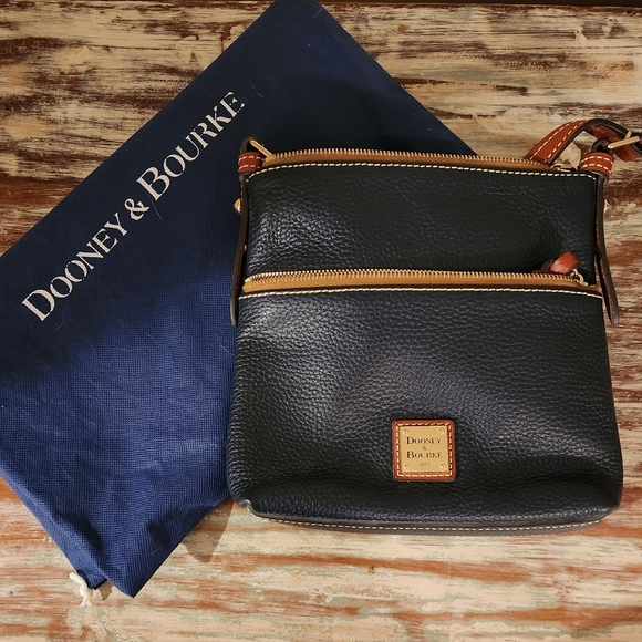 Dooney & Bourke Pebble Grain Letter Carrier Crossbody Midnight Blue - Picture 13 of 16